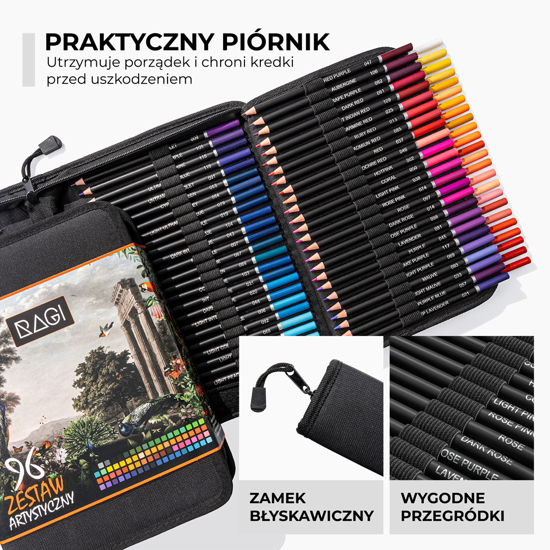 Duży Zestaw Kredek i Ołówków do Rysowania Szkicowania Profesjonalny 100 elementów pol_pl_Zestaw-kredek-i-olowkow-100-elementow-282_15