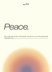 Plakat motywacyjny "Peace" do druku (A3, PDF) – inspiracja, spokój i pozytywna energia