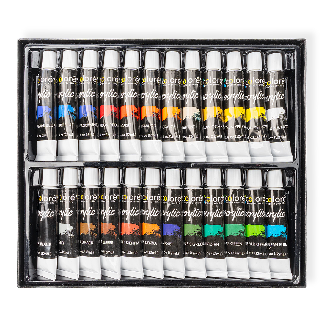 Farby akrylowe Duży zestaw farb akrylowych 24x12ml Farby akrylowe w Tubkach pol_pl_FARBY-AKRYLOWE-w-tubkach-Zestaw-12-kolorow-656_3