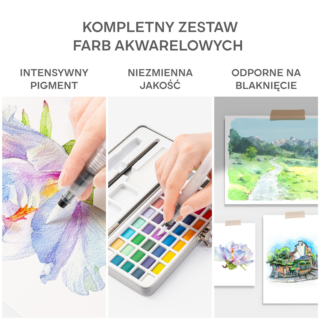 Farby Akwarelowe Akwarele w Kostkach Wodne Zestaw 50 Farb + Pędzle - 54w1 pol_pl_Farby-Akwarelowe-Akwarele-w-Kostkach-Wodne-Zestaw-50-Farb-Pedzle-54w1-379_13