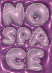 Plakat „No Space” do druku (A3, PDF) – nowoczesna grafika 3D w stylu futurystycznym