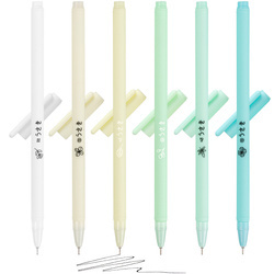 Zestaw Długopisów CIENKOPISY Czarne Żelowe 6szt Pastelowe