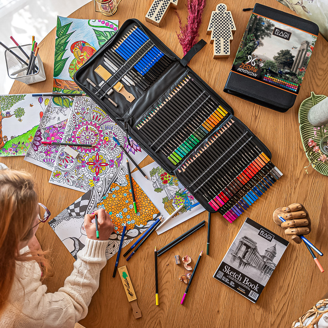 Duży Zestaw Kredek i Ołówków do Rysowania Szkicowania Profesjonalny 100 elementów pol_pl_Zestaw-kredek-i-olowkow-100-elementow-282_13