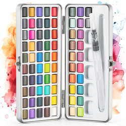 Farby Wodne Akwarele ZESTAW MALARSKI ARTYSTYCZNY Akwarelowe 72 Kolory