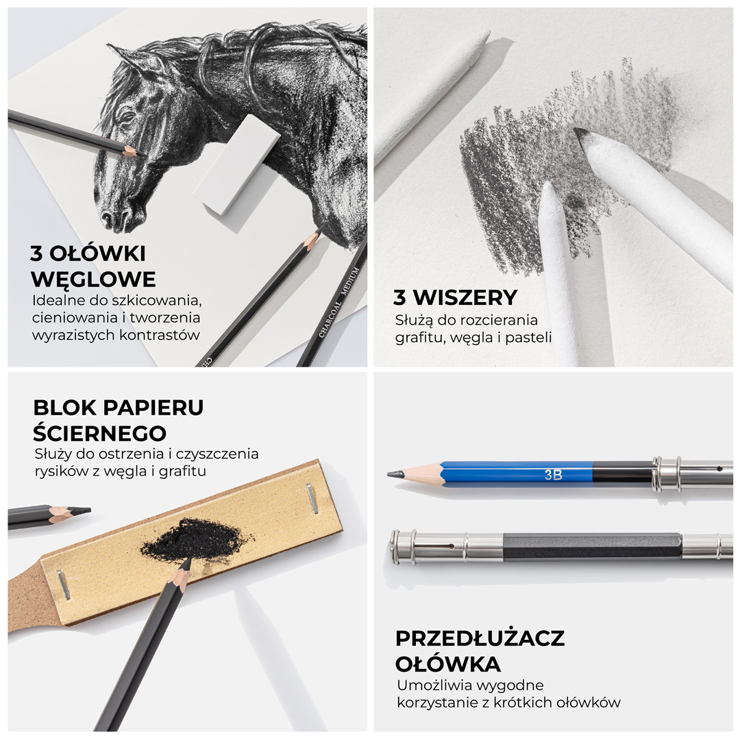 Duży Zestaw Kredek i Ołówków do Rysowania Szkicowania Profesjonalny 100 elementów pol_pl_Zestaw-kredek-i-olowkow-100-elementow-282_14