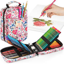 Kredki Zestaw do rysowania Piórnik z wyposażeniem do Malowania 72 elementy