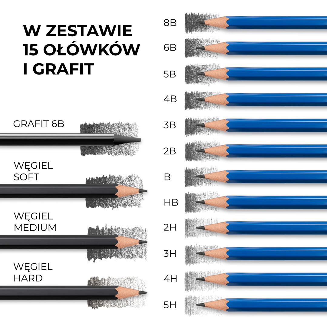 Duży Zestaw Kredek i Ołówków do Rysowania Szkicowania Profesjonalny 100 elementów pol_pl_Zestaw-kredek-i-olowkow-100-elementow-282_7