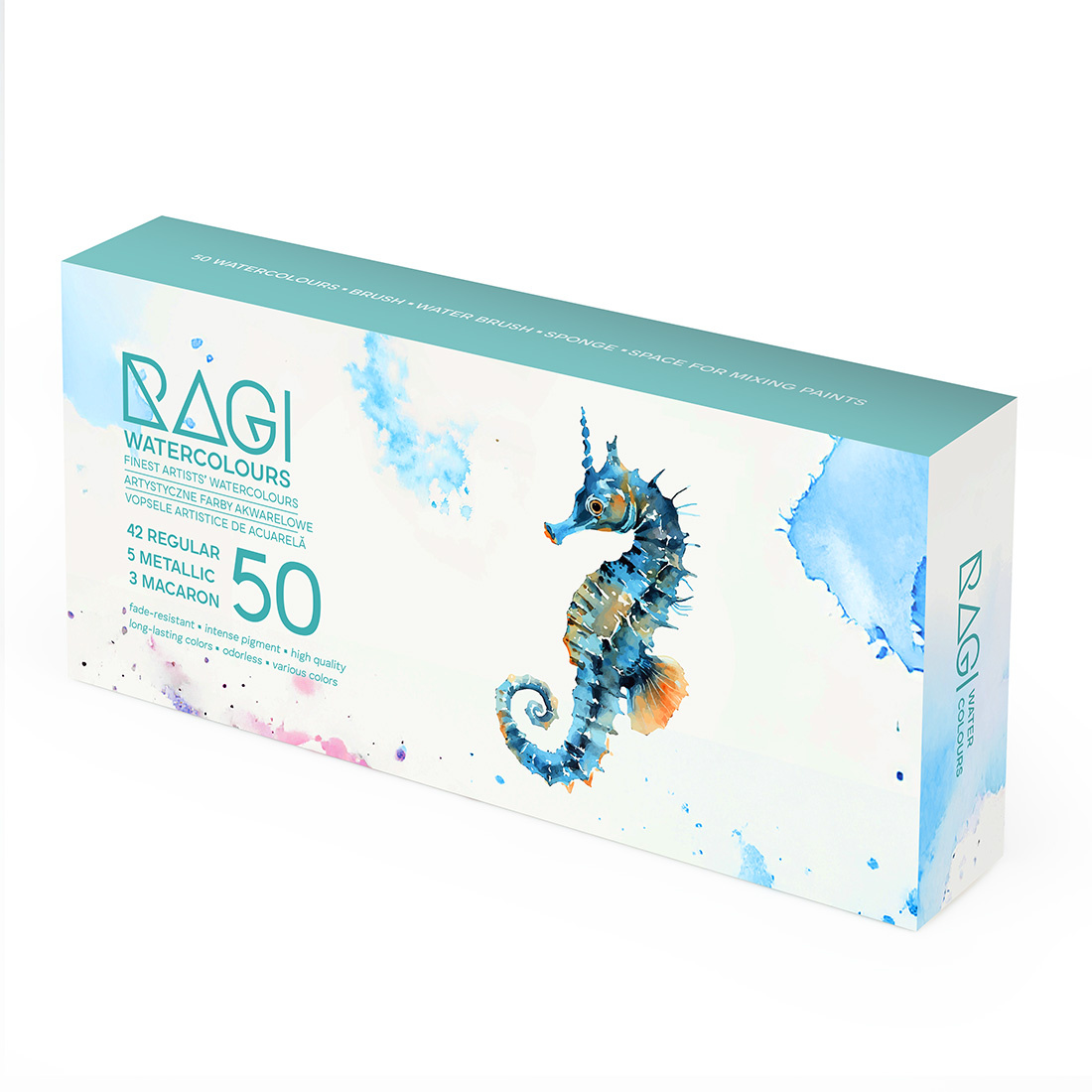 Farby Akwarelowe Akwarele w Kostkach Wodne Zestaw 50 Farb + Pędzle - 54w1 pol_pl_Farby-Akwarelowe-Akwarele-w-Kostkach-Wodne-Zestaw-50-Farb-Pedzle-54w1-379_2