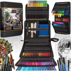 Profesjonalny Zestaw do Rysowania i  Szkicowania Kredki Artystyczne Ołówki 144 elementów